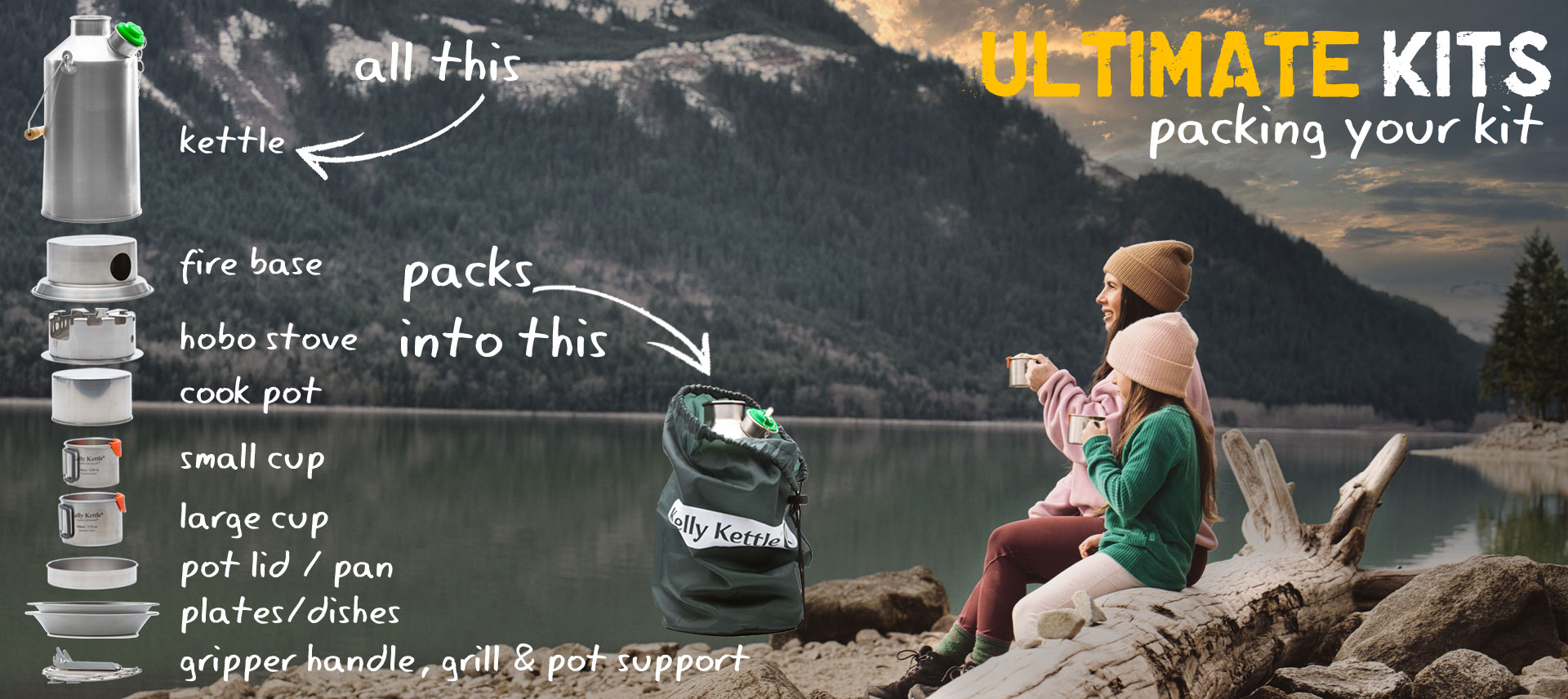 Kelly Kettle - Camp Kettle & Stove - No Gas or Electric