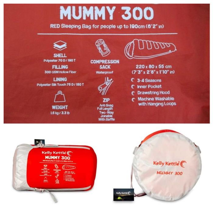 Mummy Sleeping Bag - Red/Lime Chili | Camp Equipment | Camp