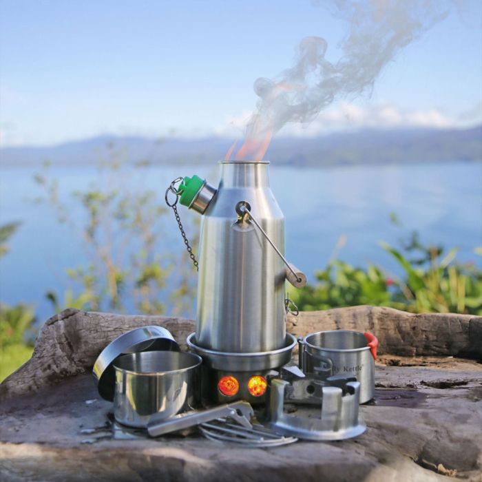 Trekker' Stainless Steel Kettle & Kit | Solo Trekker Camper
