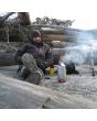 Aluminum 'Trekker' 20 fl.oz. Camp Kettle + Whistle + Steel Fire Base - Fishing Camp