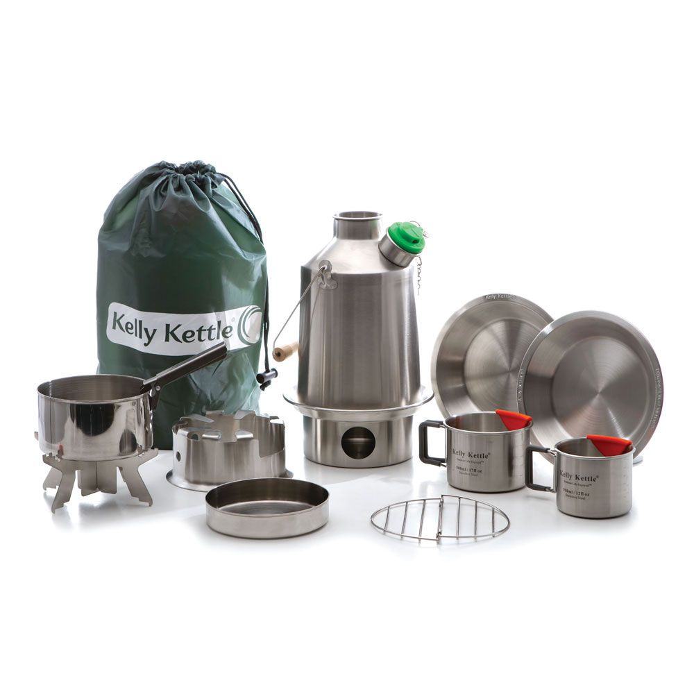 Stainless Steel Camp Fire Kettle, Camping Tea Kettle